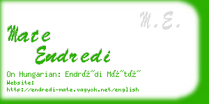 mate endredi business card